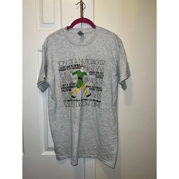 Elf Movie Quotes Grey T-shirt Size Medium - Picture 1 of 4